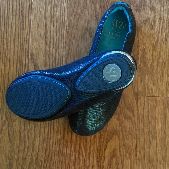 Soto Massini black ballet flats size 39 - Picture 2 of 4